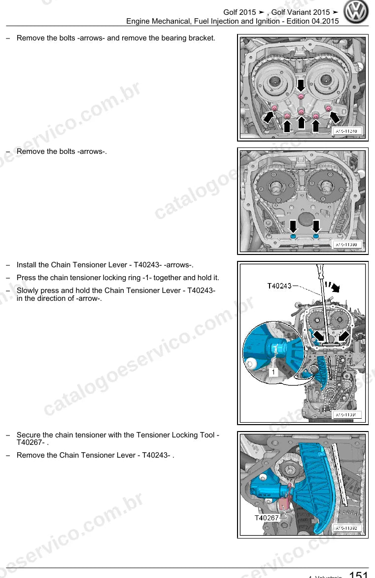 Página ilustrada do manual de serviço do motor 1.8 TSI (CNTA) — Golf e Golf Variant — figura 4