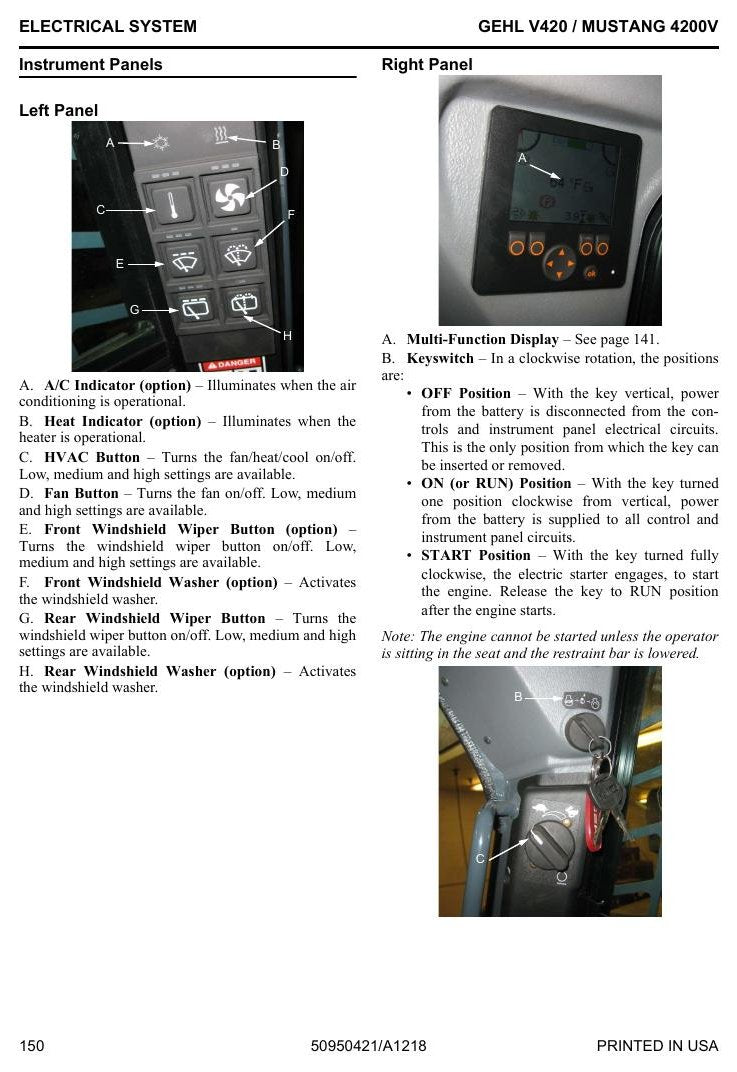 Manual de Serviço Mustang 4200V V420 Mini Carregadeira — O gigante da categoria por dentro: procedimentos completos da edição 2018 — página interna 2