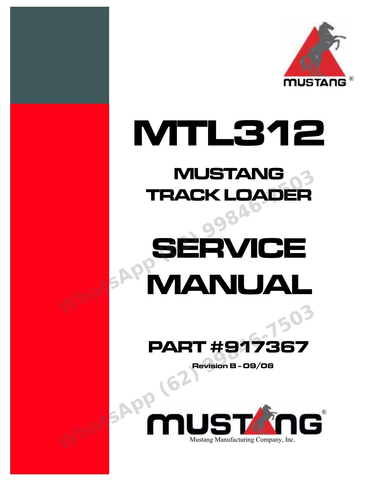 Manual de Serviço Mustang MTL312 Mini Carregadeira de Esteiras — esteira compacta com autonivelamento: diagramas, funções e diagnóstico