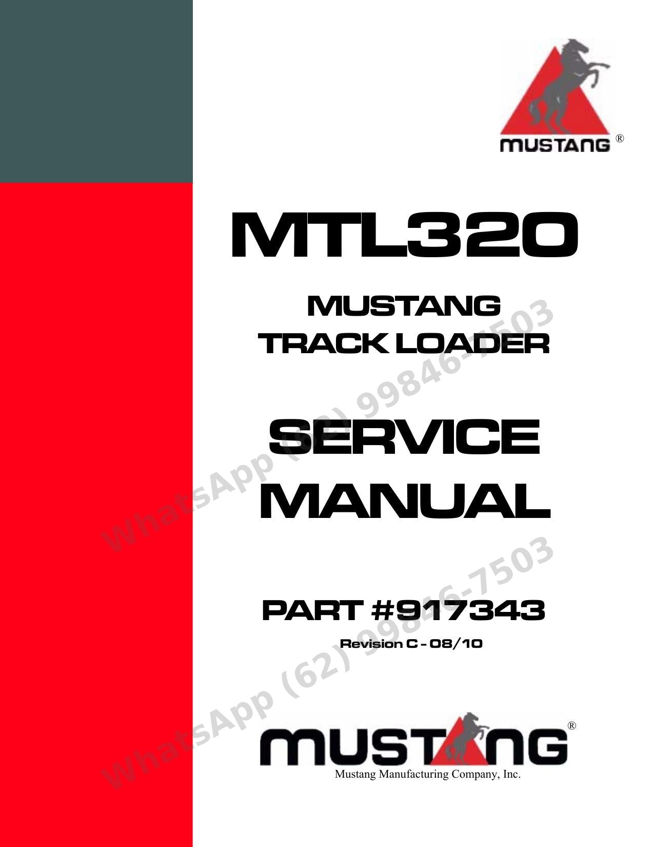 Manual de Serviço Mustang MTL320 Mini Carregadeira de Esteiras — HST, controle proporcional e alta vazão com diagnóstico por sintomas