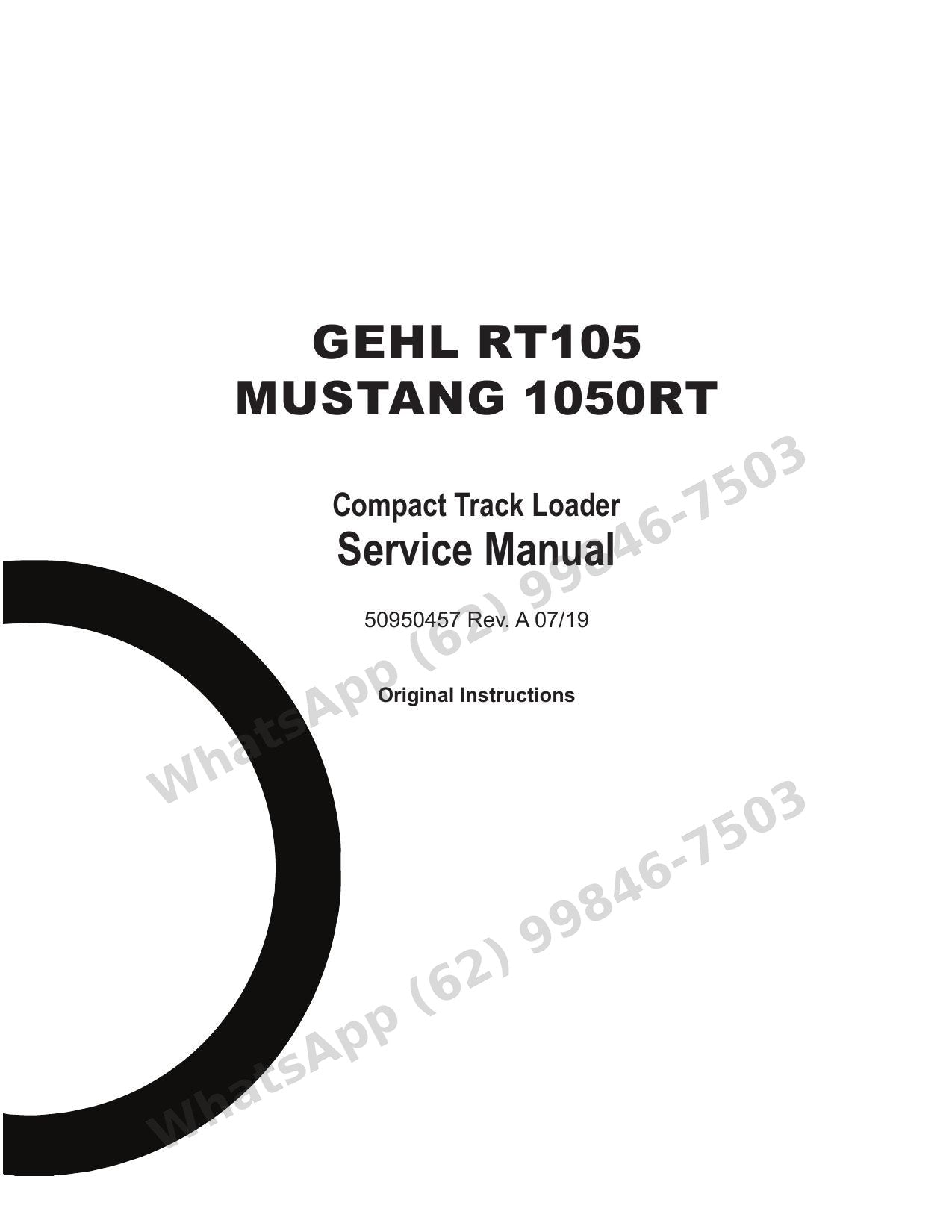 Manual de Serviço Mustang RT105 1050RT Mini Carregadeira de Esteiras — esteiras, DPF e códigos de erro: o guia moderno de oficina da classe RT