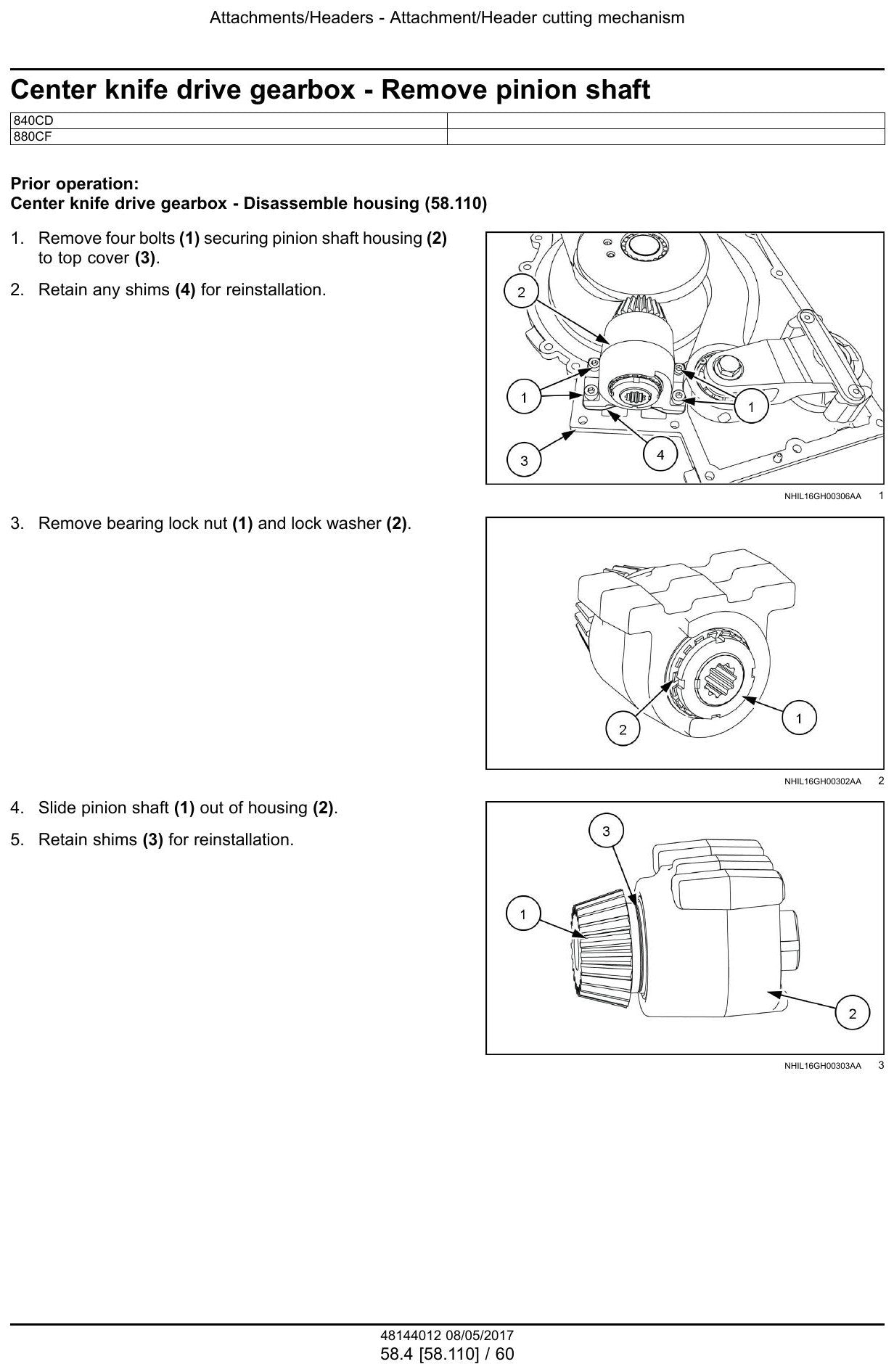 Manual De Serviço NEW HOLLAND - 840CD - 880CF - Draper Header