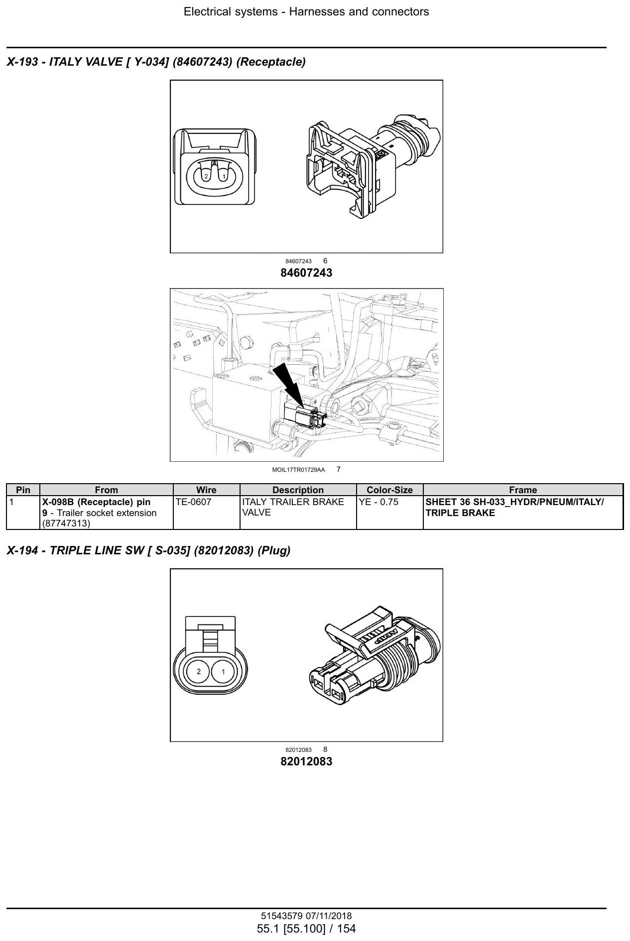Manual De Serviço NEW HOLLAND - T5.110 - T5.120 Electro Command - Tier 4B (final) - Trator