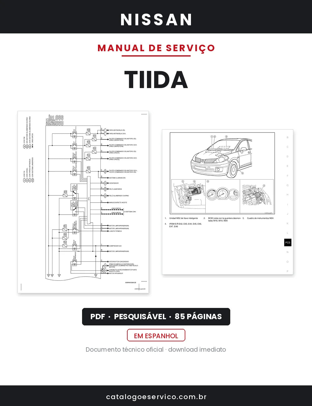 Manual de Serviço Nissan Tiida — capa