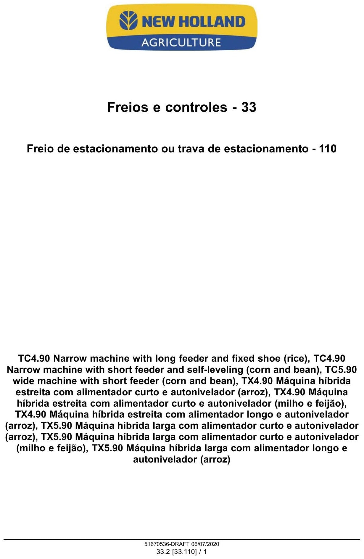 Manual de Servico Oficina TC4.90 TC5.90 TX4.90 TX5.90 Colheitadeira New Holland