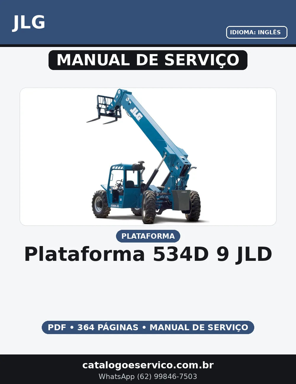 MANUAL DE SERVIÇO PLATAFORMA 534D-9  JLD — capa do manual de serviço