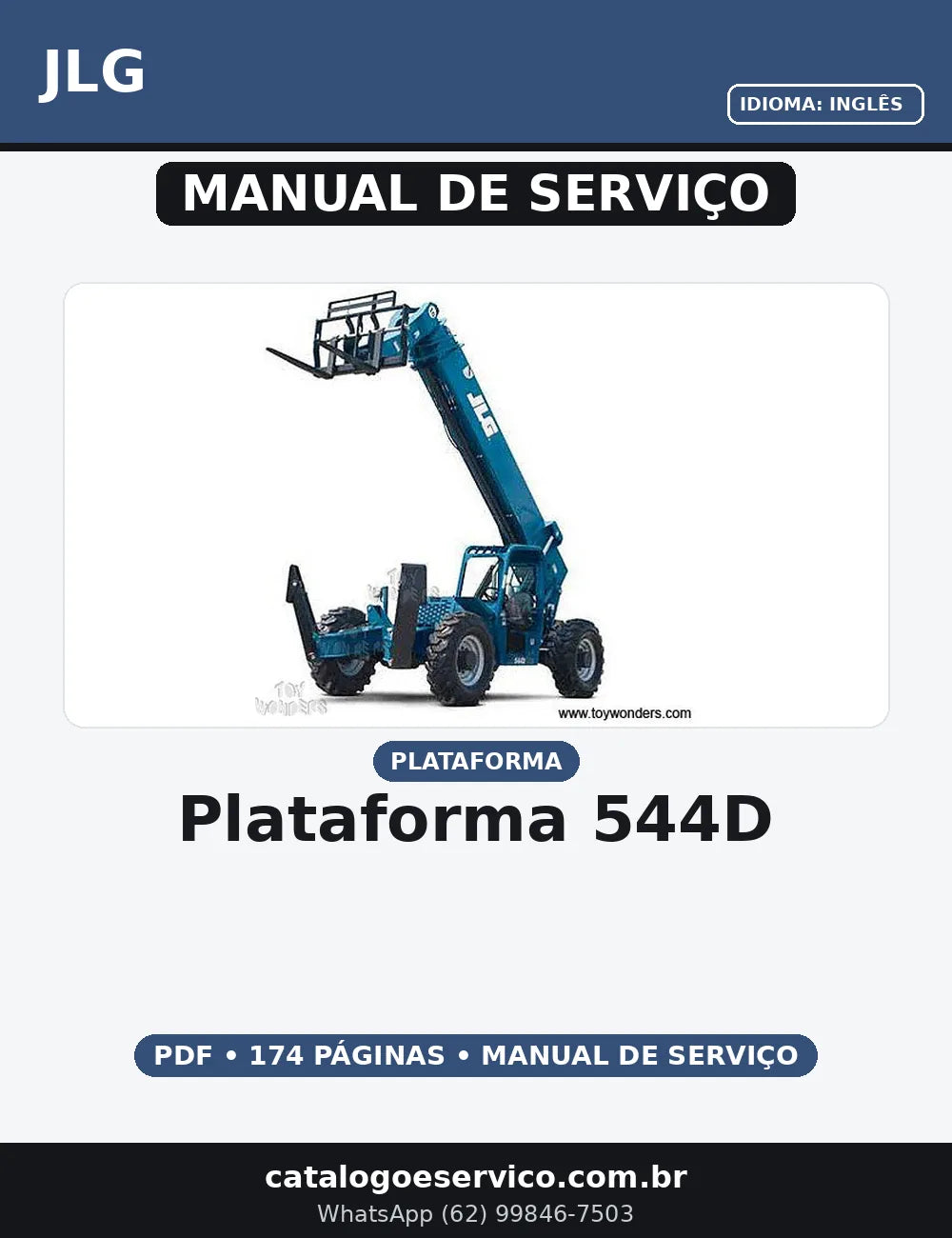 MANUAL DE SERVIÇO  PLATAFORMA 544D  JLG — capa do manual de serviço