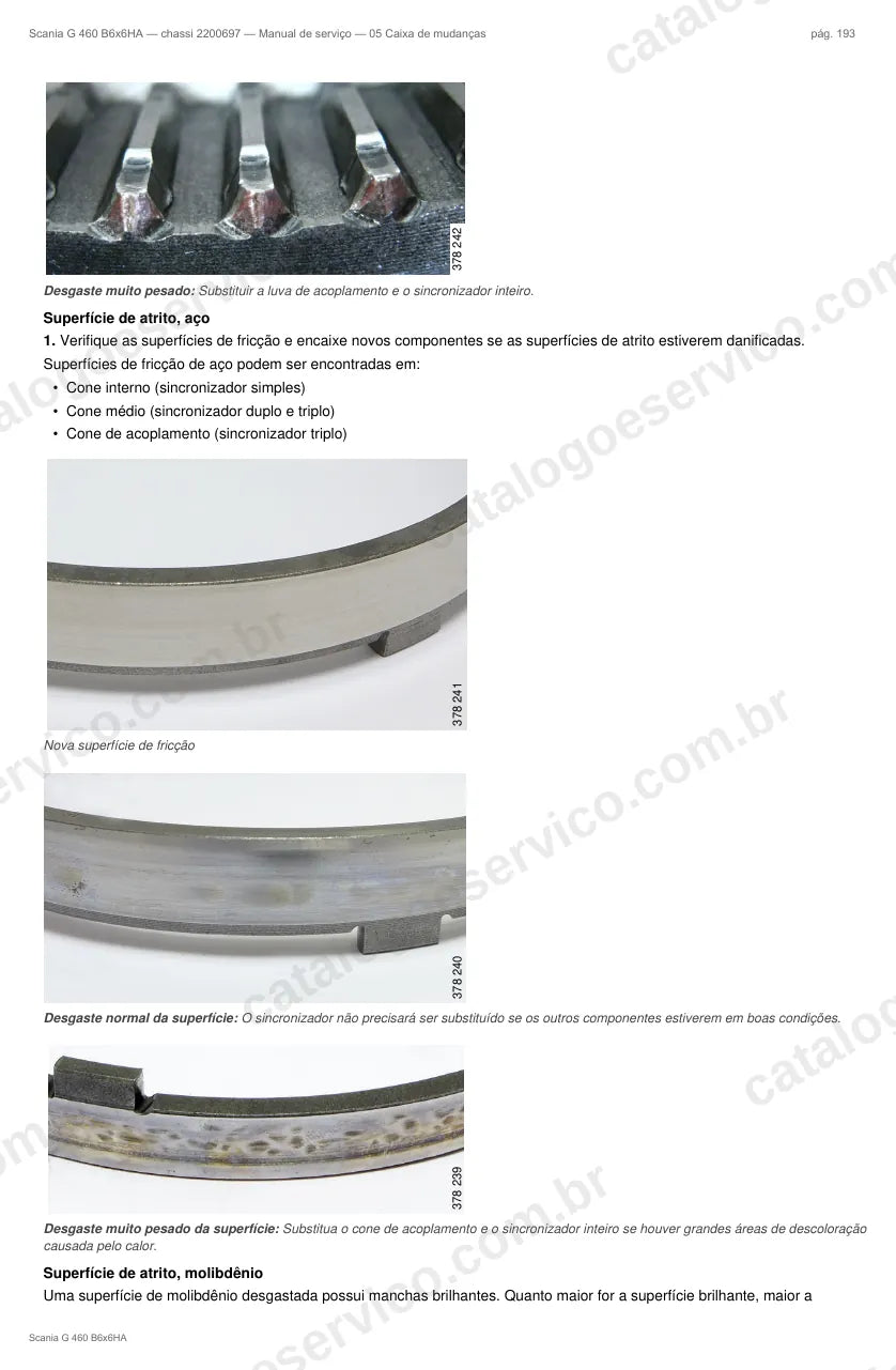 Ilustração do grupo caixa de mudanças no Manual de Serviço Scania G 460
