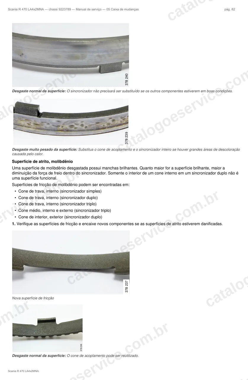 Ilustração do grupo caixa de mudanças no Manual de Serviço Scania R 470