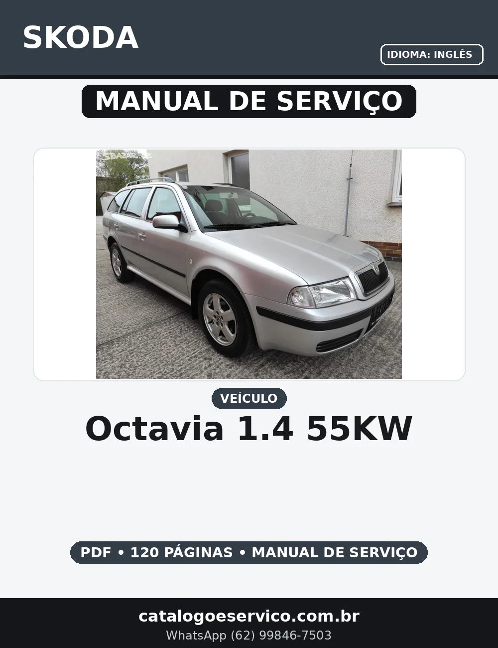 MANUAL DE SERVIÇO SKODA OCTAVIA 1.4 55KW — capa do manual de serviço