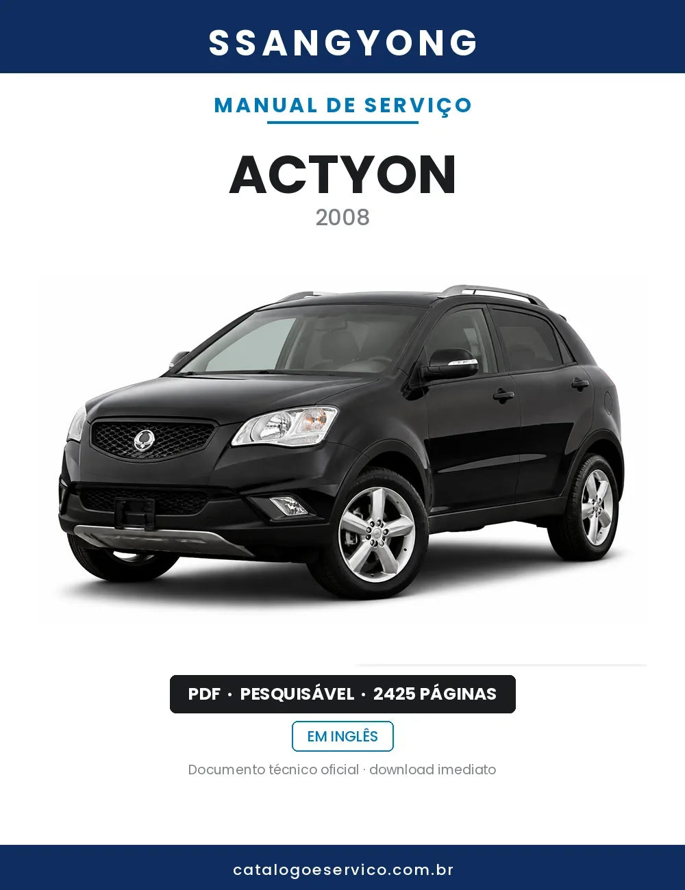 Manual de Serviço SsangYong Actyon — capa