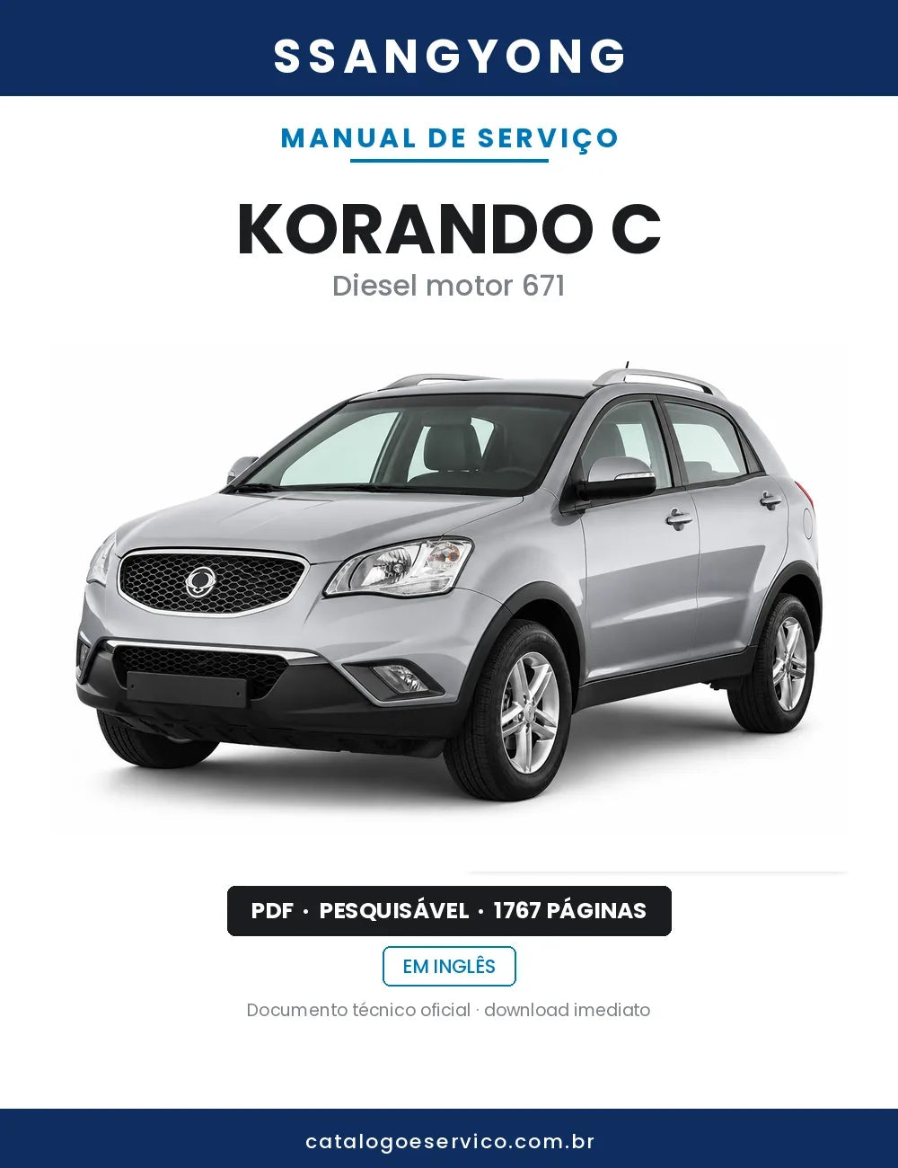 Manual de Serviço SsangYong Korando C — capa