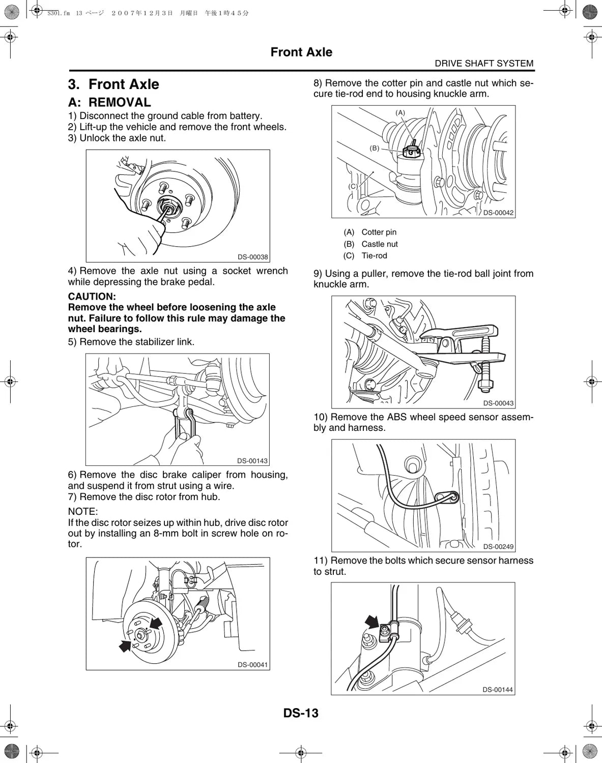 Manual de Serviço Subaru Legacy — página do manual 4
