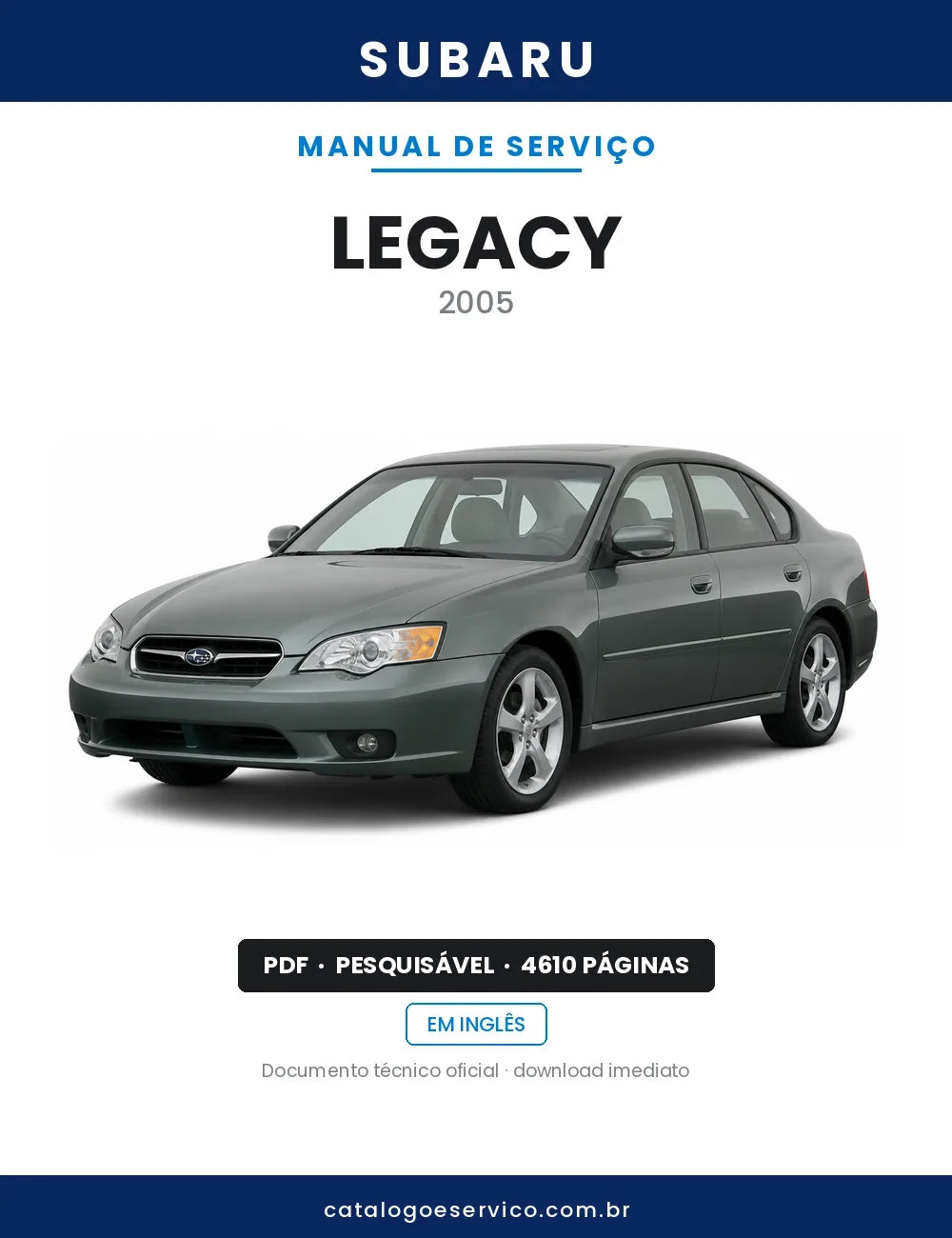 Manual de Serviço Subaru Legacy — capa
