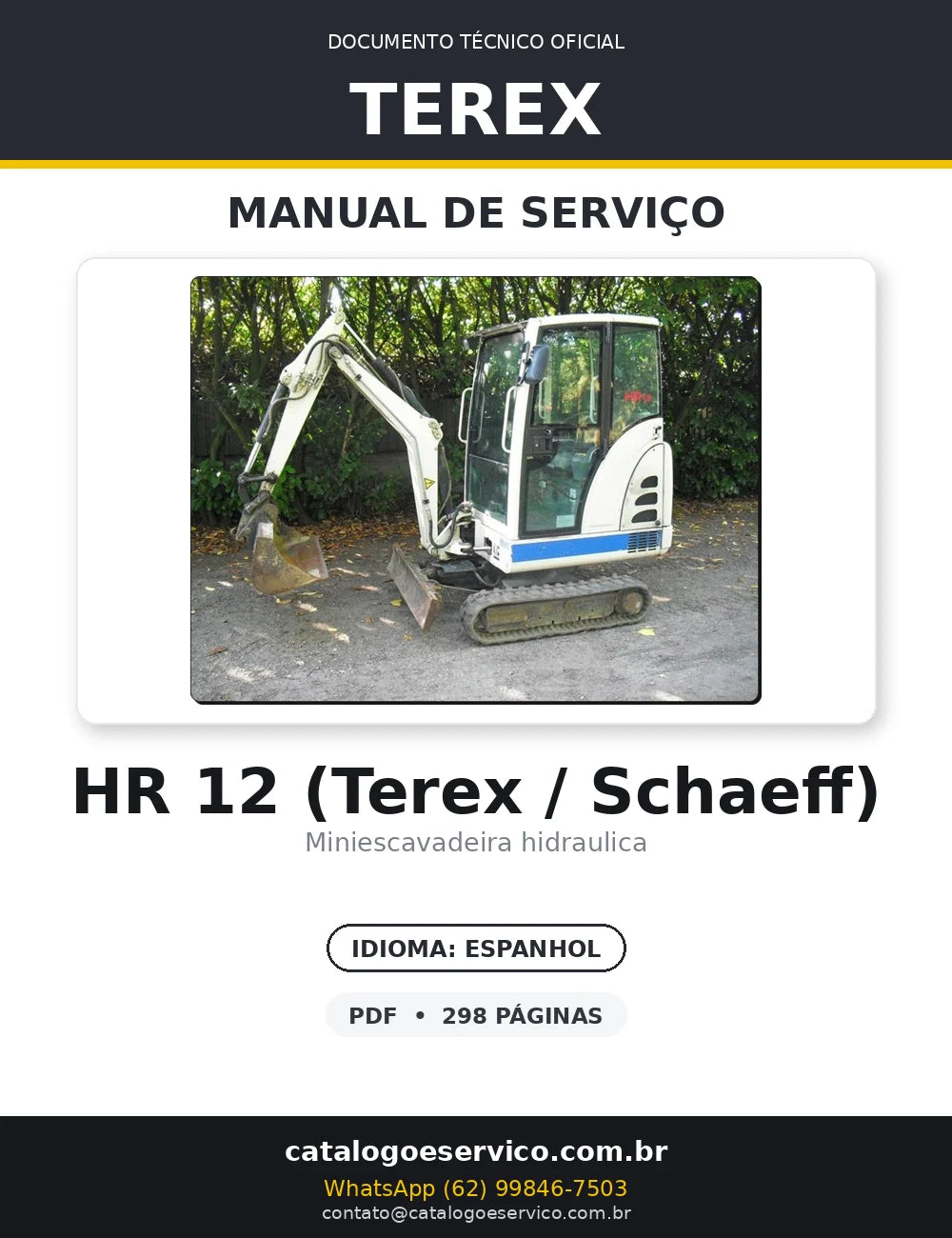 Manual De Serviço TEREX - HR12 - Excavador Hidraulico — capa