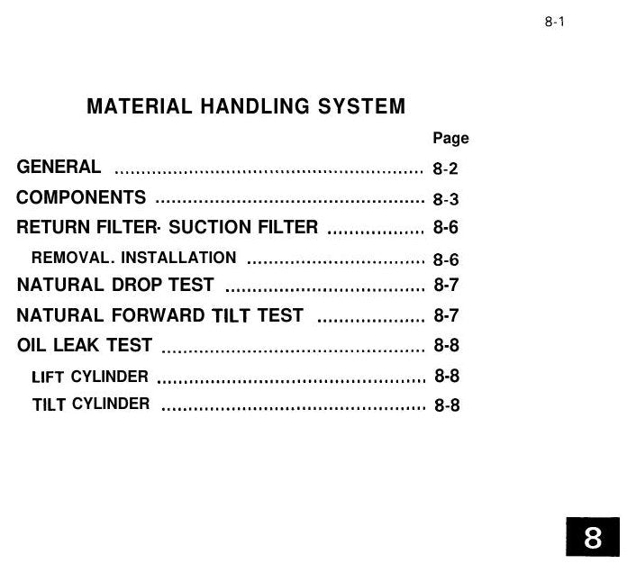 Manual de Serviço Toyota 6FGCU33-45 Empilhadeira a Combustão — esquema elétrico