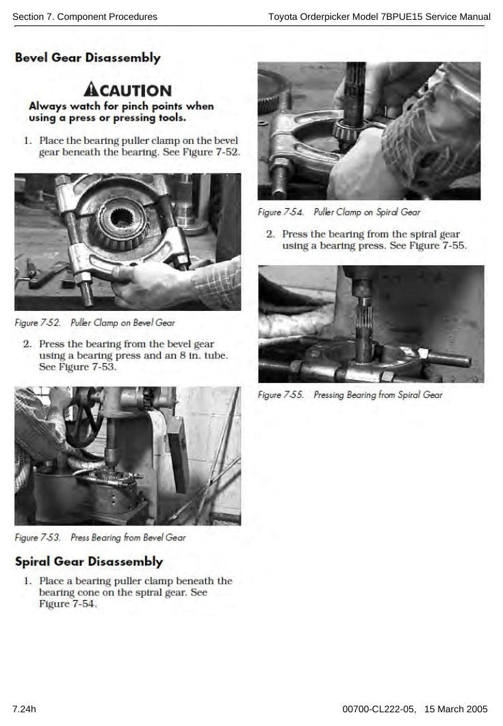 Manual de Serviço Toyota 7BPUE15 Empilhadeira Elétrica Stand-Up — página interna 3