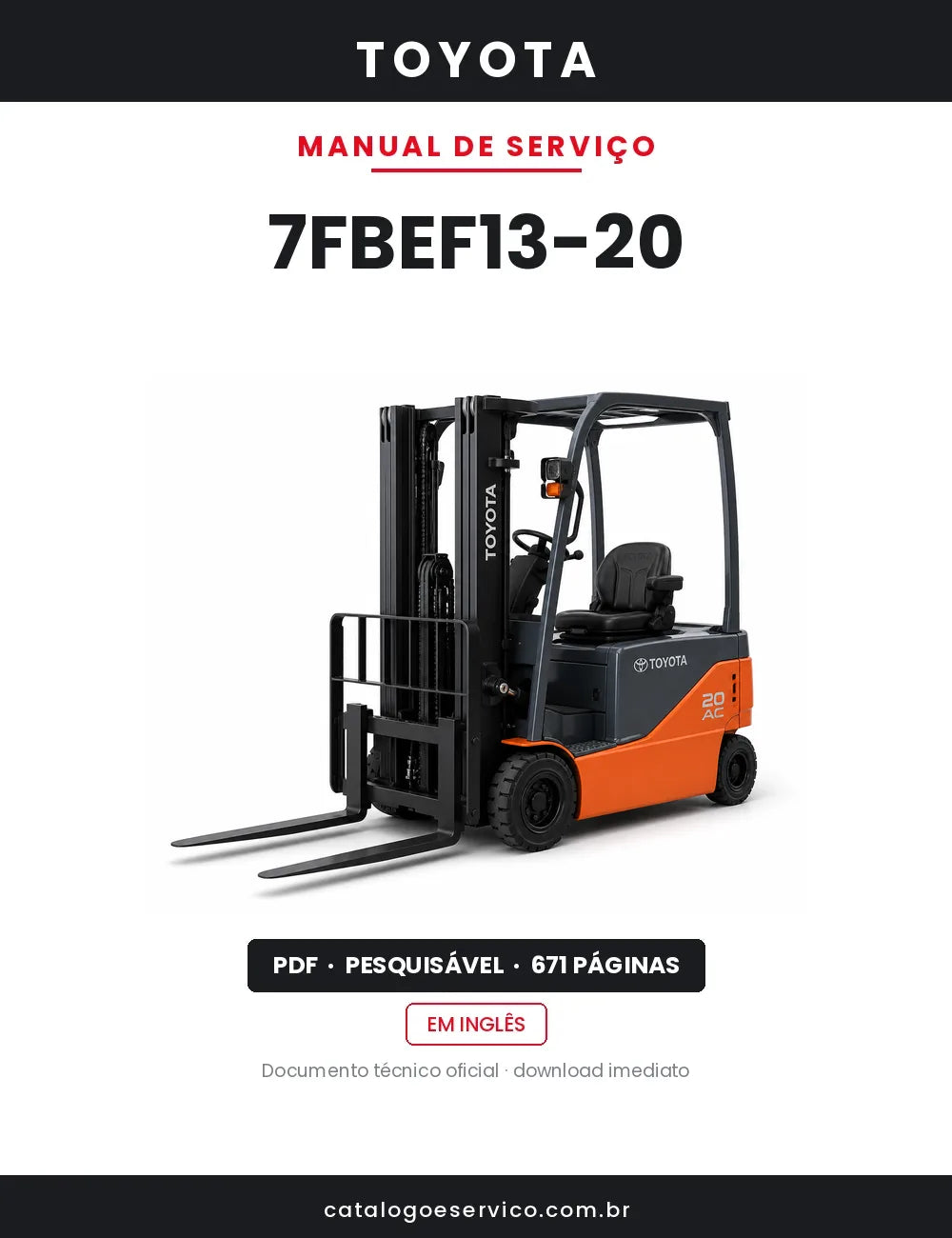 Manual de Serviço Toyota 7FBEF13-20 — capa