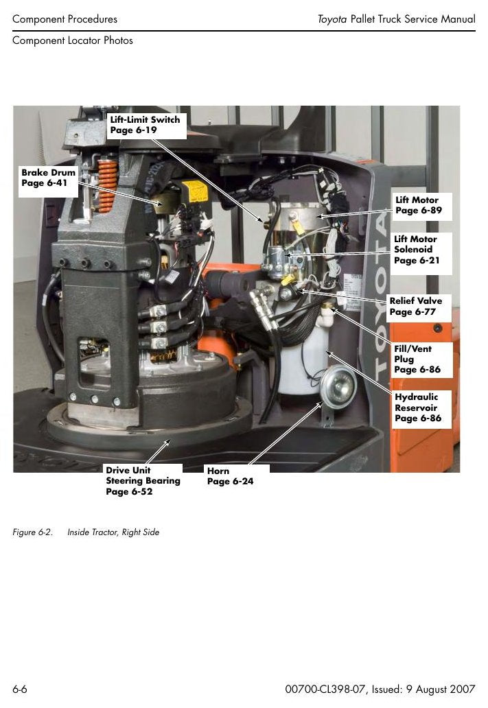 Manual de Serviço Toyota 8HBW30, 8HBE30-40, 8HBC30-40, 8TB50 (SN 36.001-39.999) Transpaleteira Elétrica — página interna 3