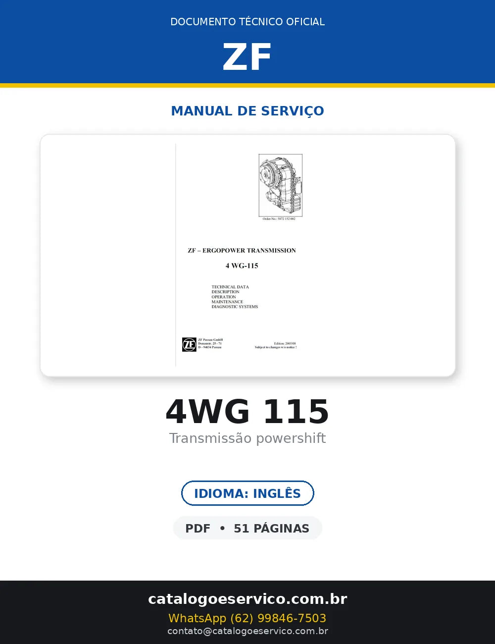 ZF 4WG-115 — transmissão, foto do produto 1