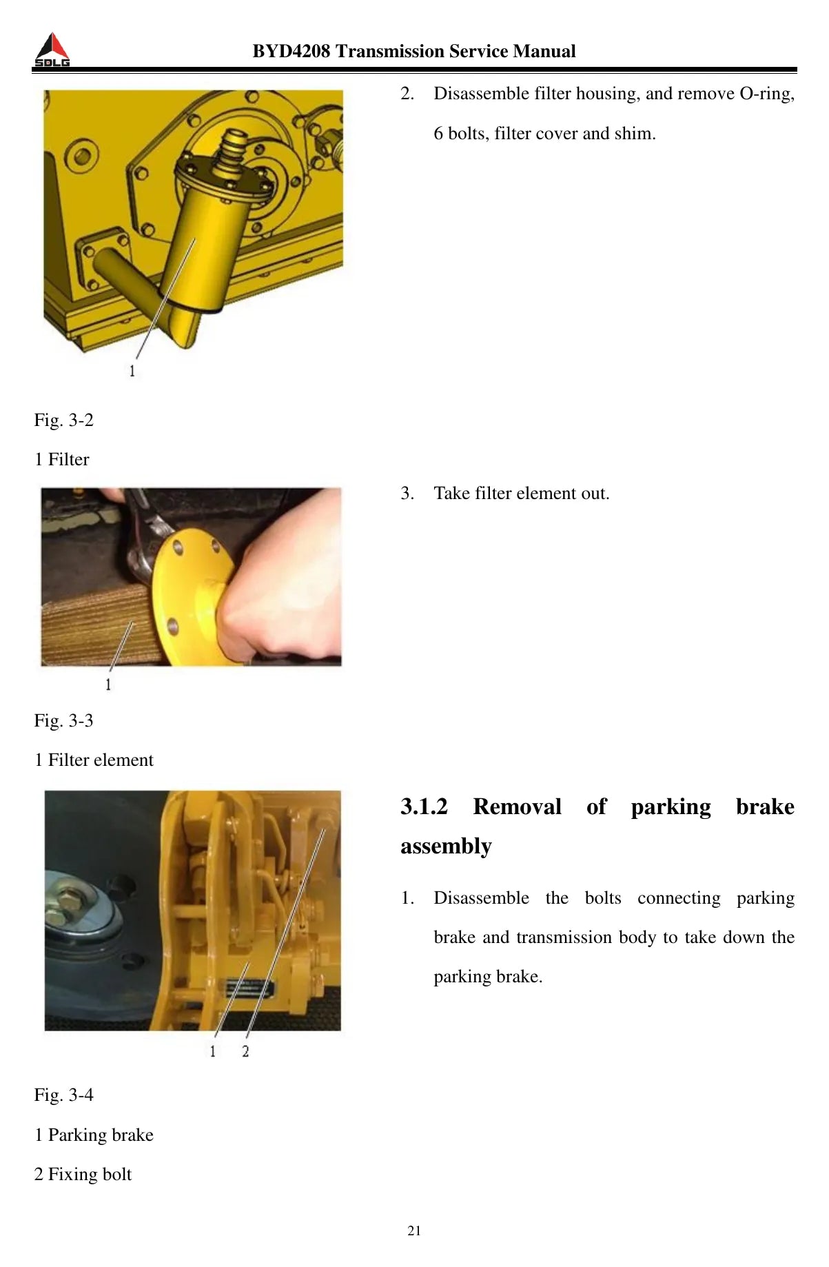 MANUAL DE SERVIÇO TRANSMISSÃO - BYD4208 - SDLG — diagrama técnico