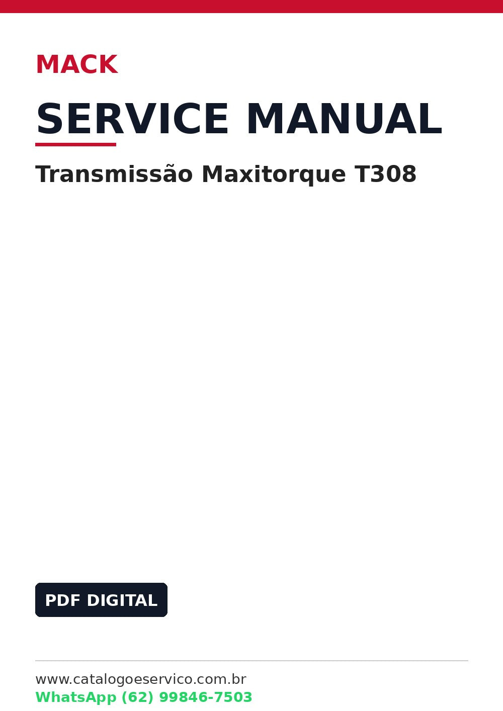Manual de Serviço Transmissão Mack Maxitorque T308