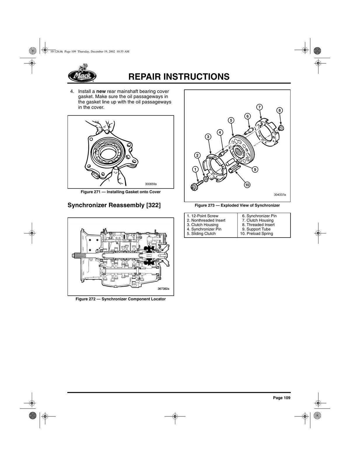 Manual de Serviço Transmissão Mack T310 Câmbio Manual - página estratégica 2