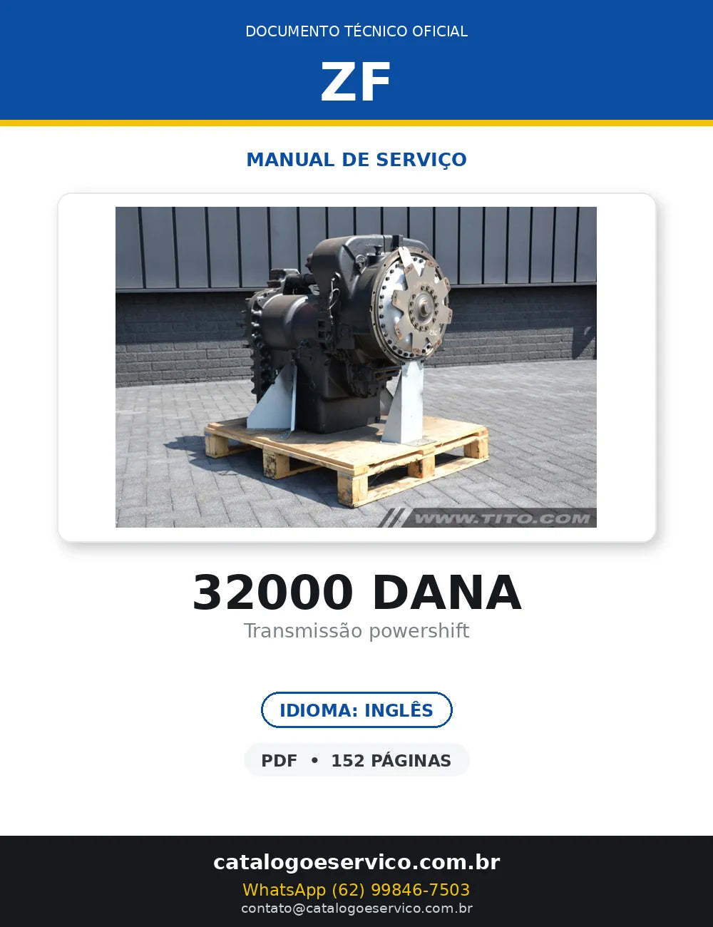 MANUAL DE SERVIÇO TRANSMISSÃO POWERSHIFT  32000 DANA — capa