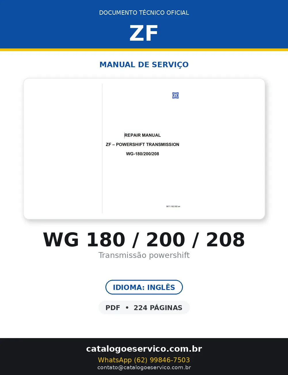 WG-180 · 200 · 208 · ZF PowerShift — transmissão, foto do produto 1