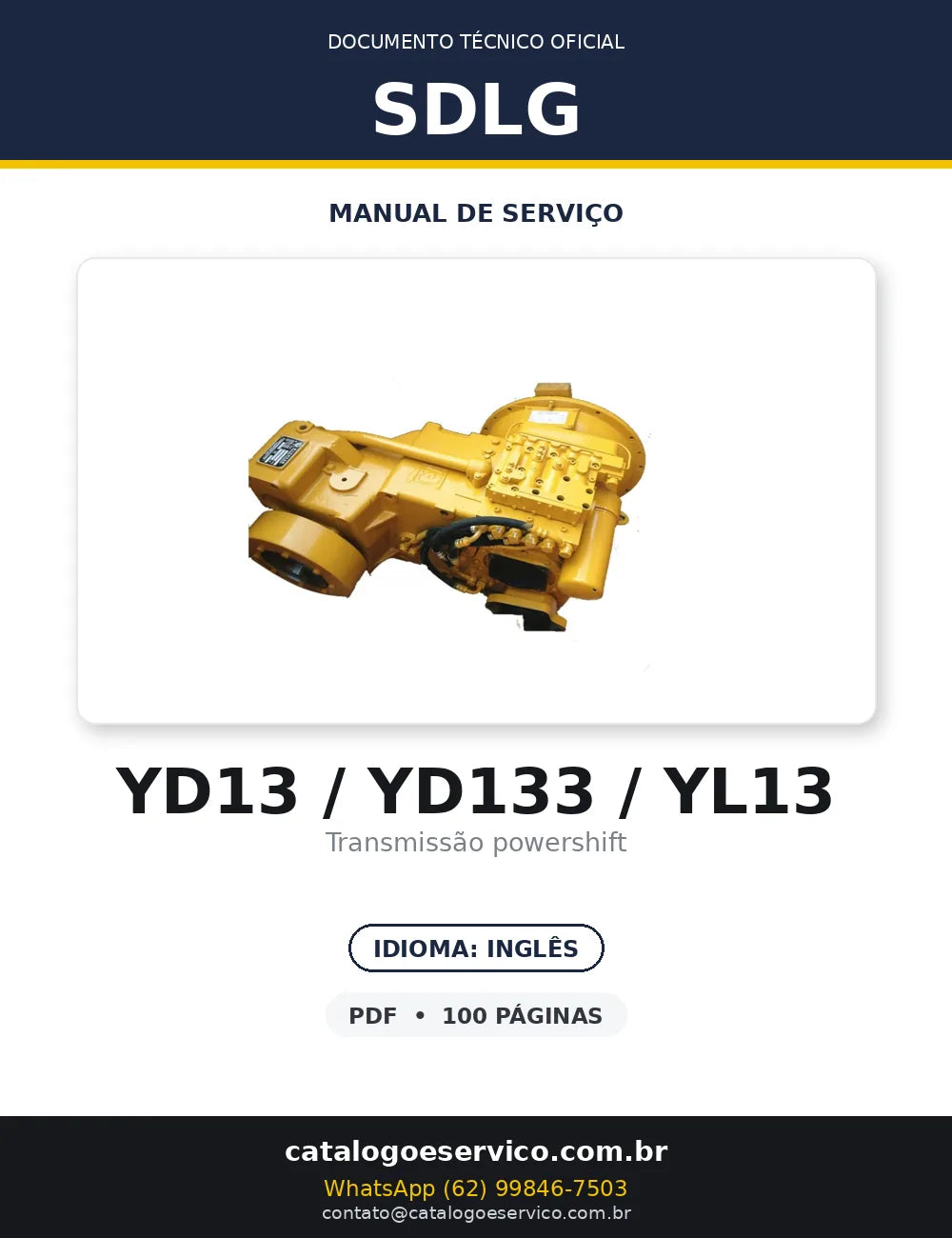 SDLG YD13 · YD133 · YL13 — transmissão, foto do produto 1
