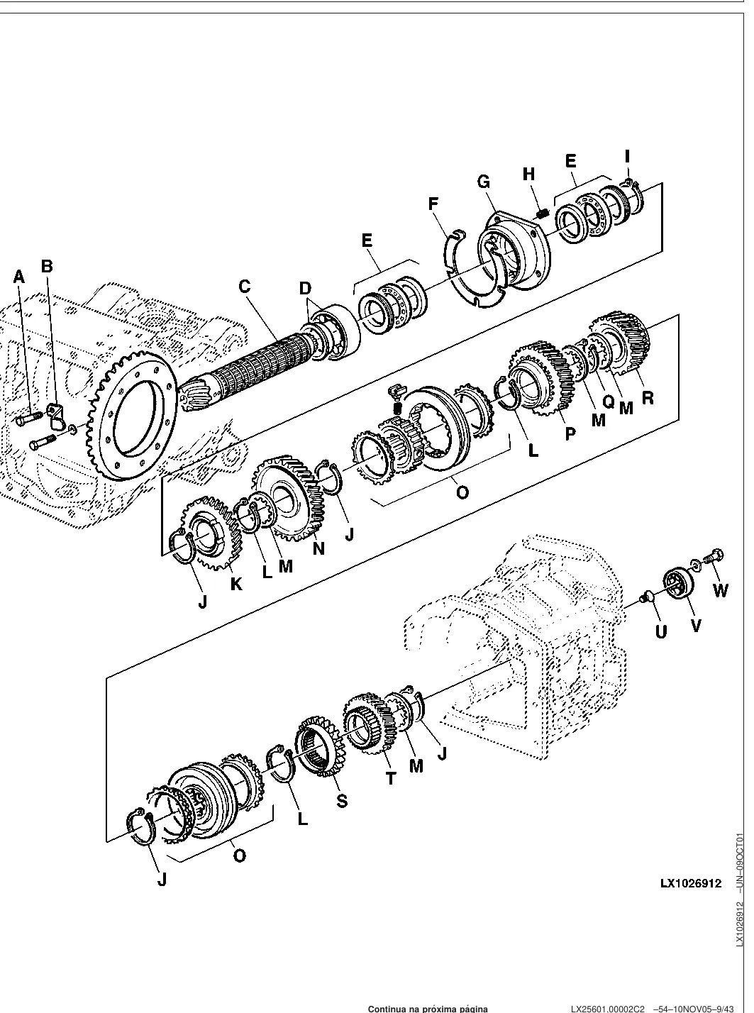Página interna com ilustração técnica — John Deere 6415 / 6615 (amostra 2 de 2)