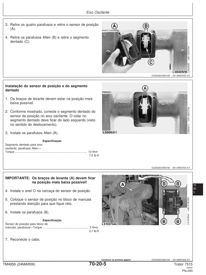 Página interna 1 — Manual de Serviço John Deere Trator 7515