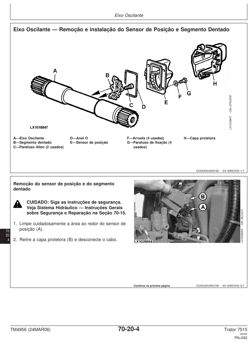 Página interna 2 — Manual de Serviço John Deere Trator 7515