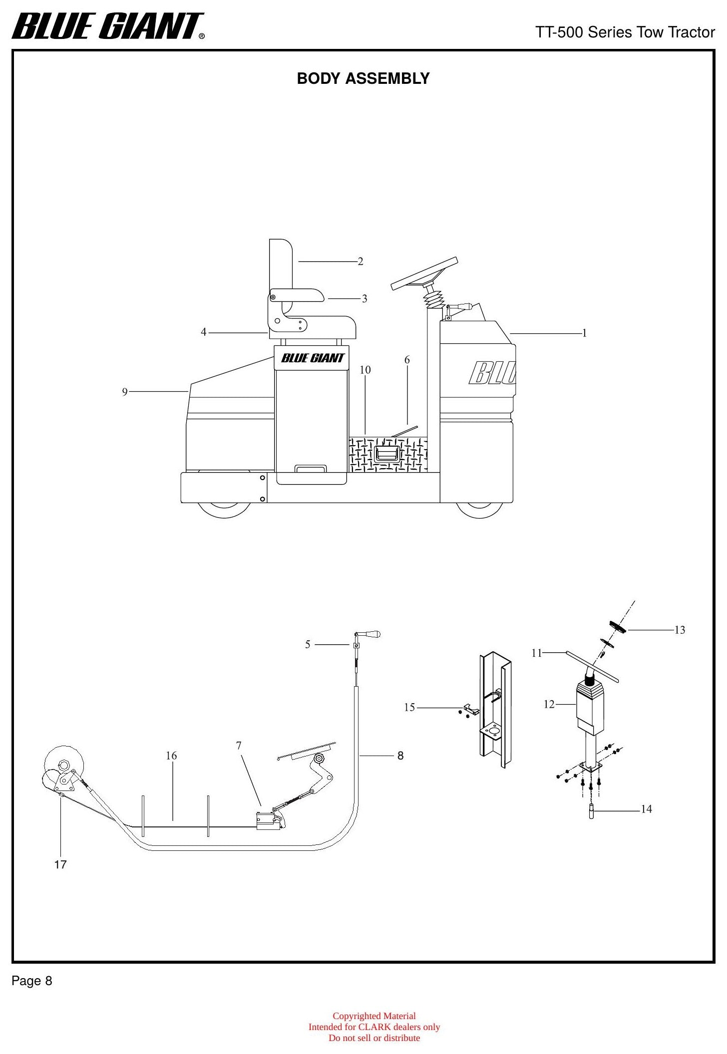 Manual de Serviço Trator Rebocador Clark CTT 3 (TT-500 Series) - página interna