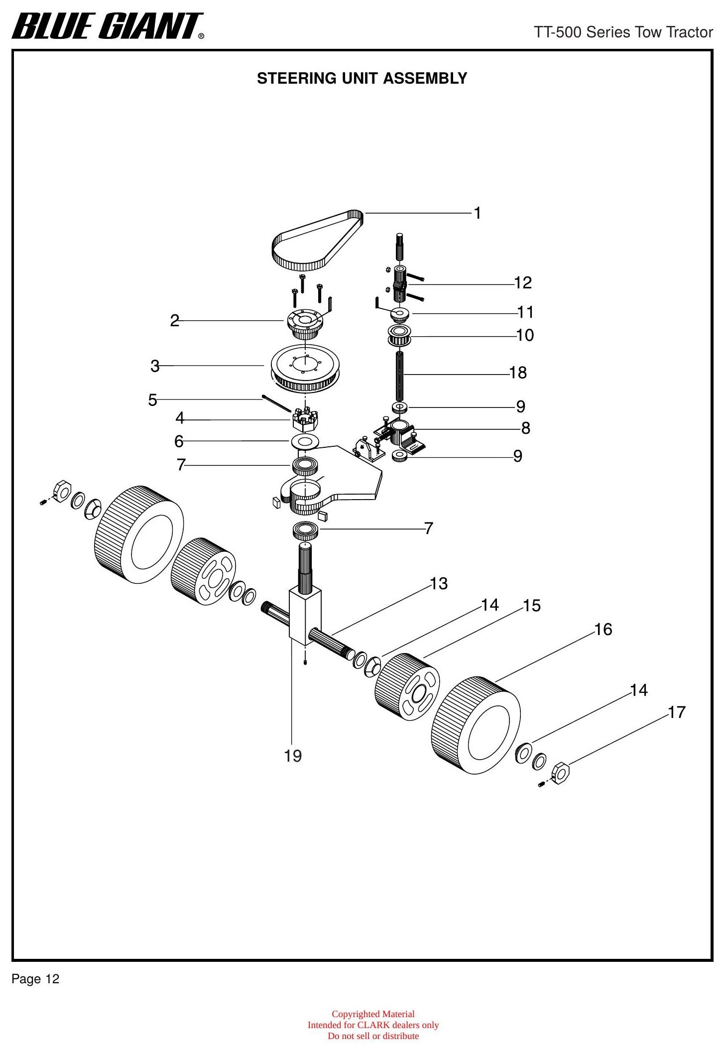 Manual de Serviço Trator Rebocador Clark CTT 3 (TT-500 Series) - página interna