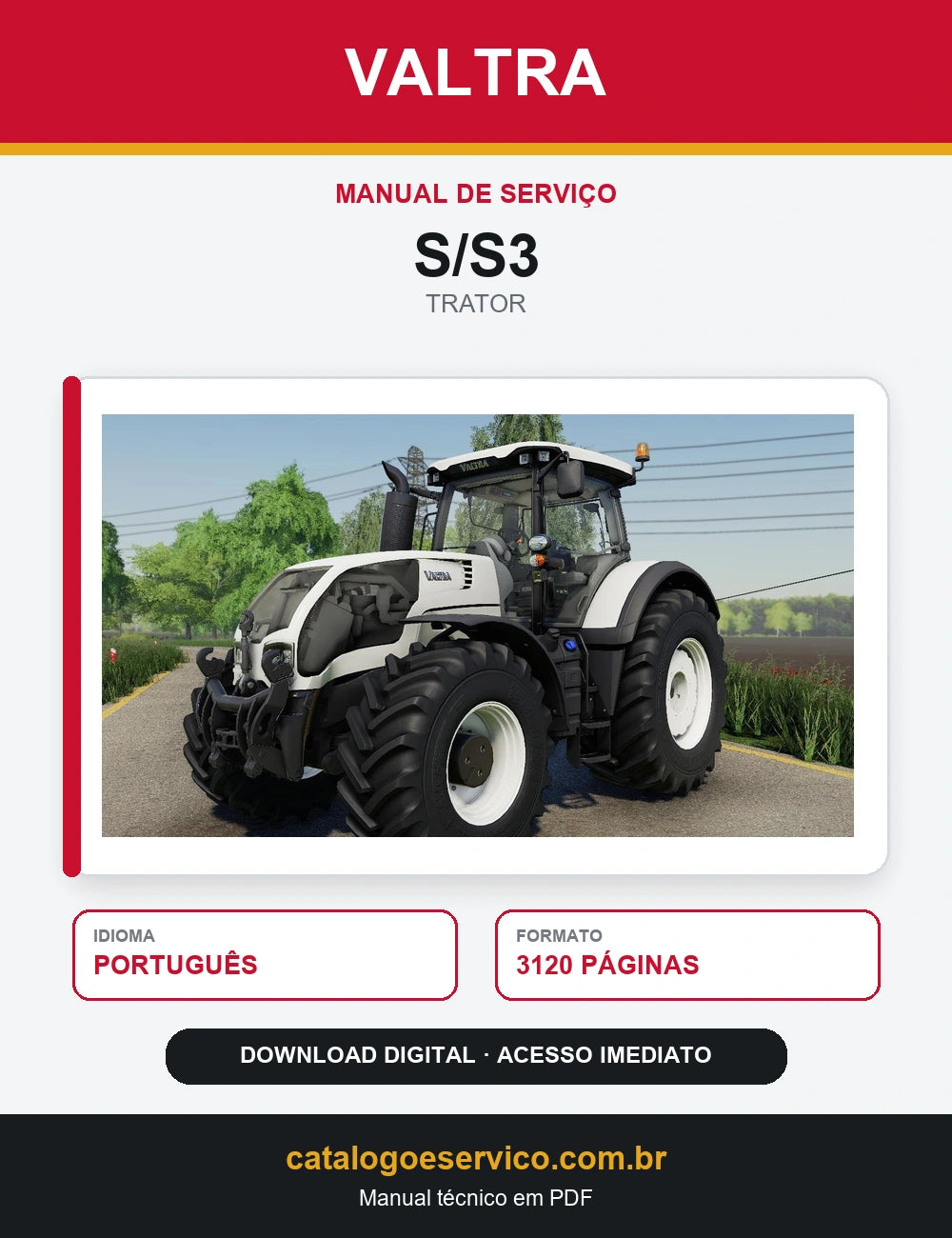 MANUAL DE SERVIÇO TRATOR  S/S3  VALTRA