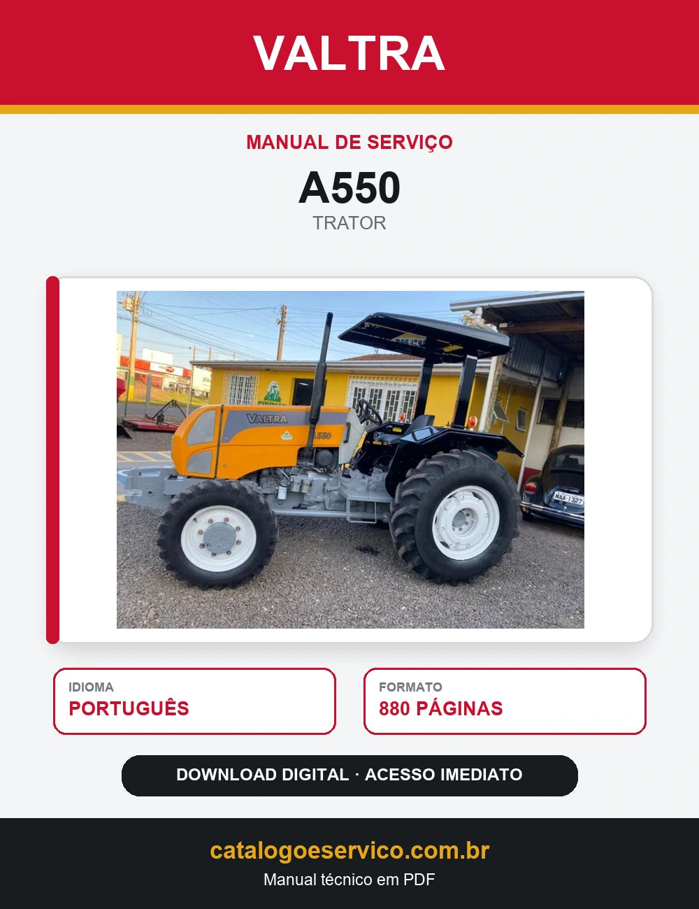 Manual de Serviço Valtra - A550 - 2010