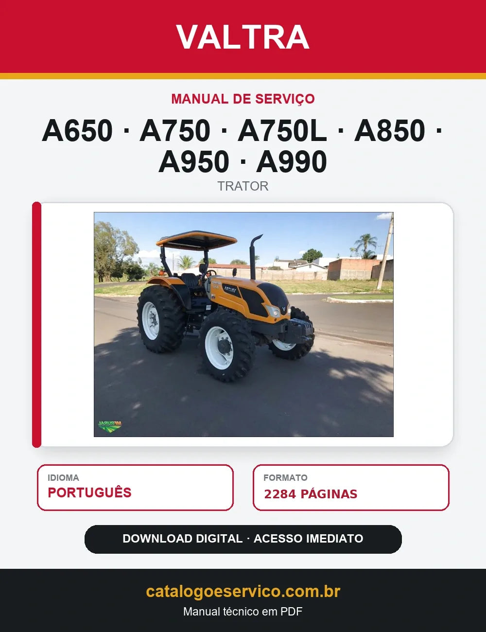 Manual de Serviço VALTRA - A650\A750\A750L\A850\A950\A990