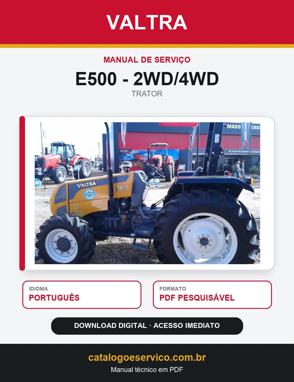 Manual de Serviço Valtra - E500 - 2wd/4wd - Trator