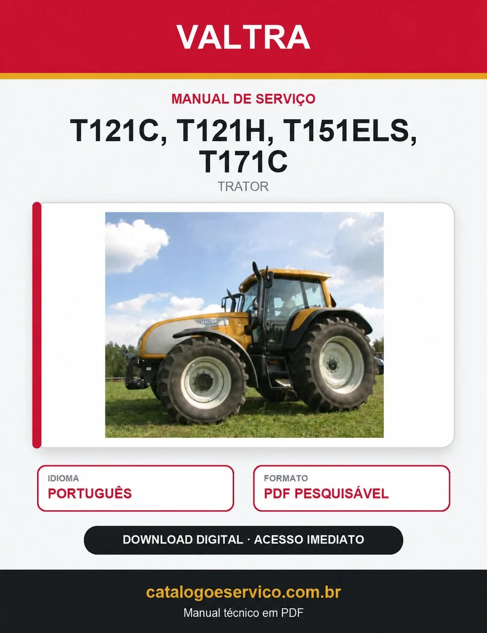 Manual de Serviço Valtra - T121c, T121h, T151els, T171c - Trator