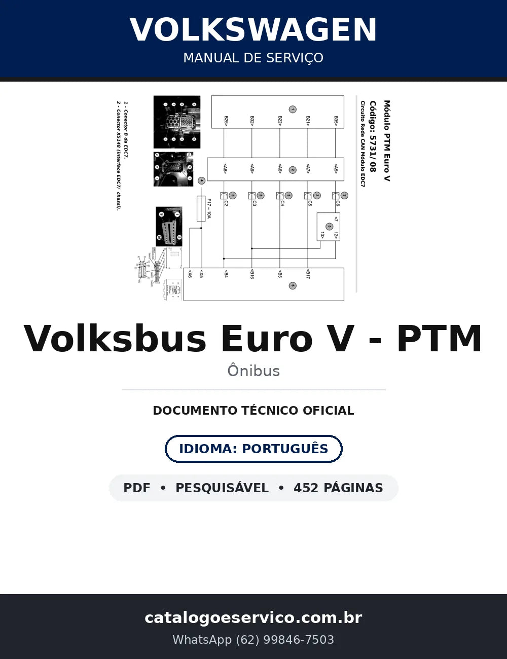 Manual de Serviço Volksbus Euro V PTM EDC7 e TCU — capa