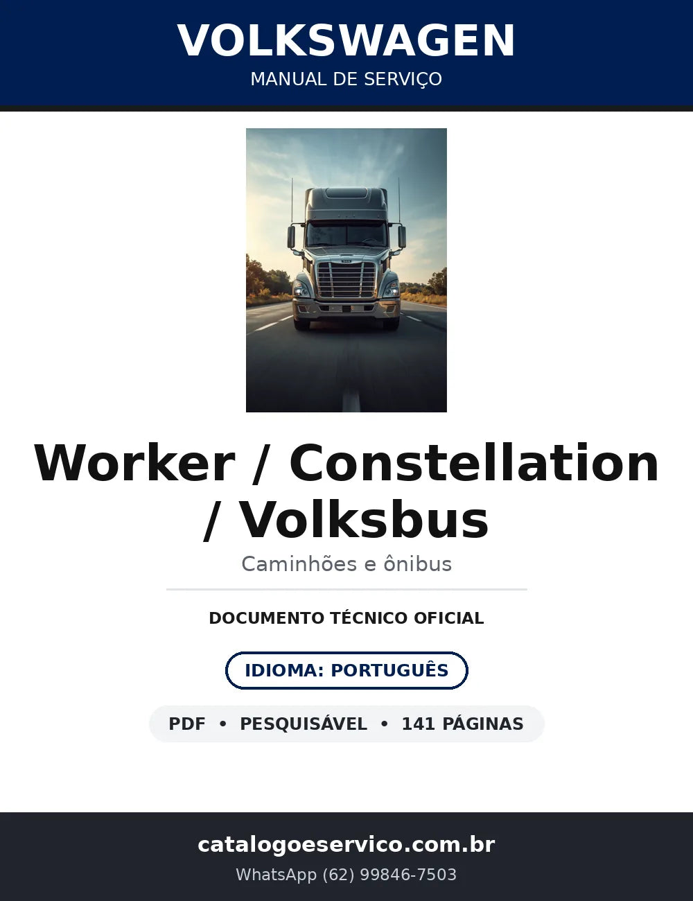 Manual de Serviço VW Worker, Constellation, Delivery e Volksbus — Falhas (Parte 2) — capa