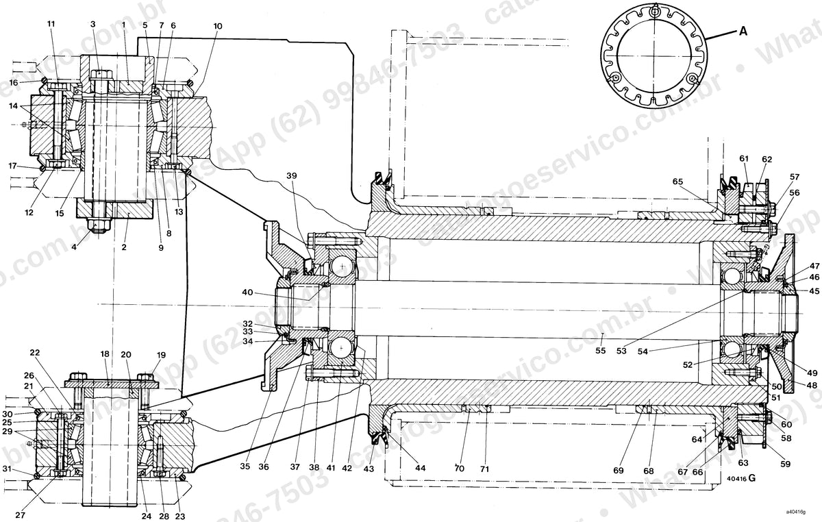 Manual de serviço Volvo A25, A25 4x4 e A25 6x4: ilustração técnica 1