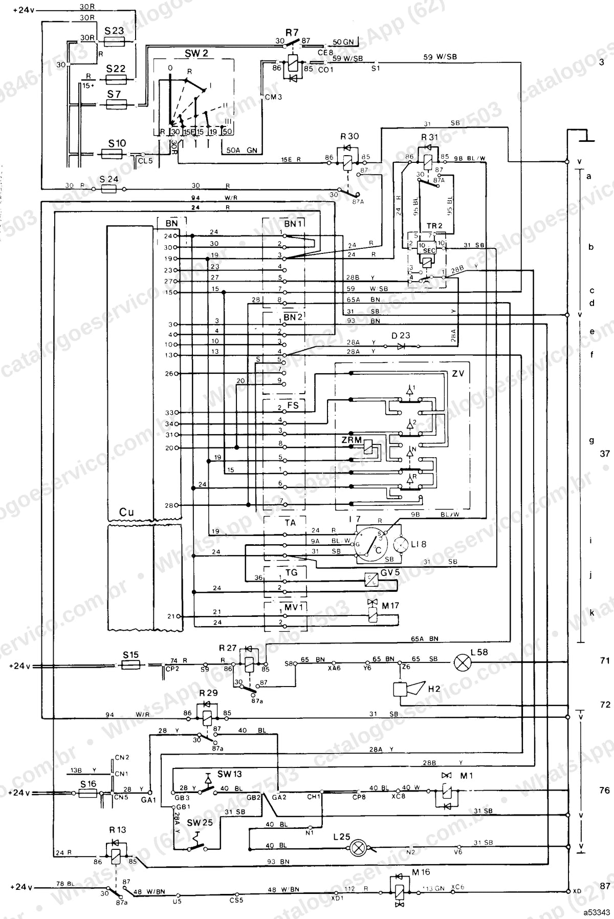 Manual de serviço Volvo A25, A25 4x4 e A25 6x4: ilustração técnica 4