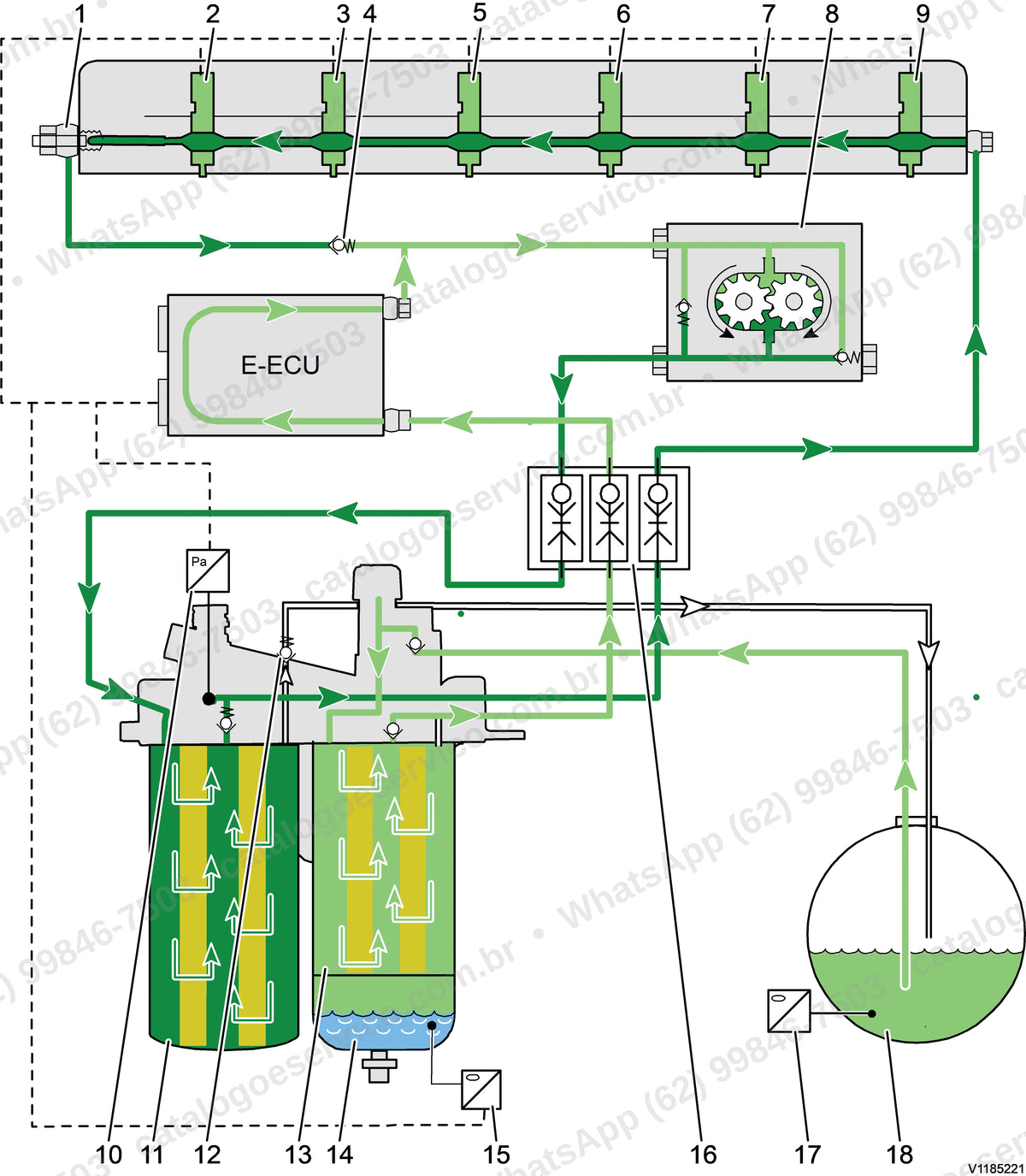 Manual de serviço Volvo A25F: ilustração técnica 1