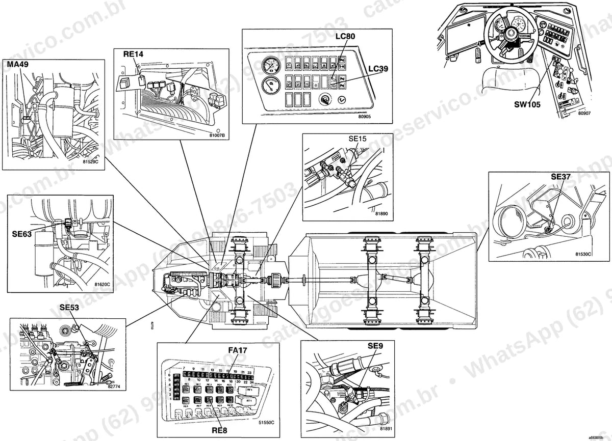 Manual de serviço Volvo A30: ilustração técnica 3