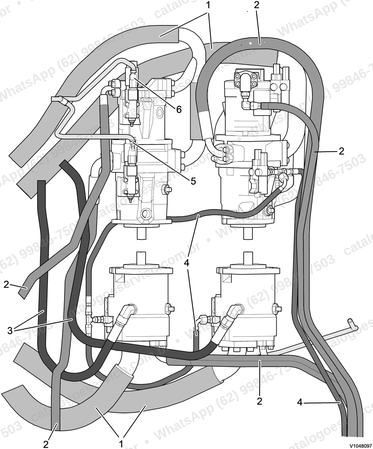 Manual de serviço Volvo A40E e A40E FS: ilustração técnica 2