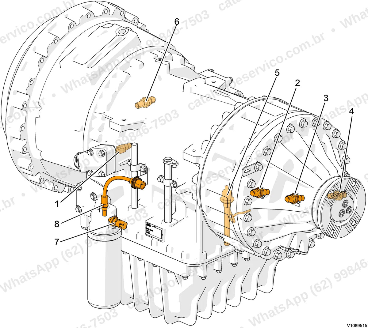 Manual de serviço Volvo A40G FS: ilustração técnica 1