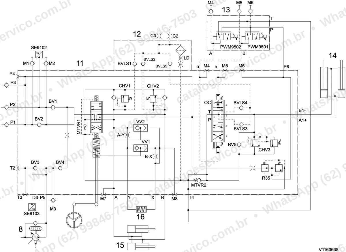 Manual de serviço Volvo A40G FS: ilustração técnica 4