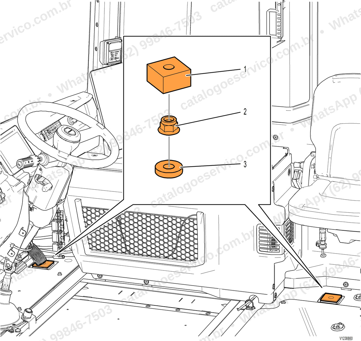 Manual de serviço Volvo A45J: ilustração técnica 3